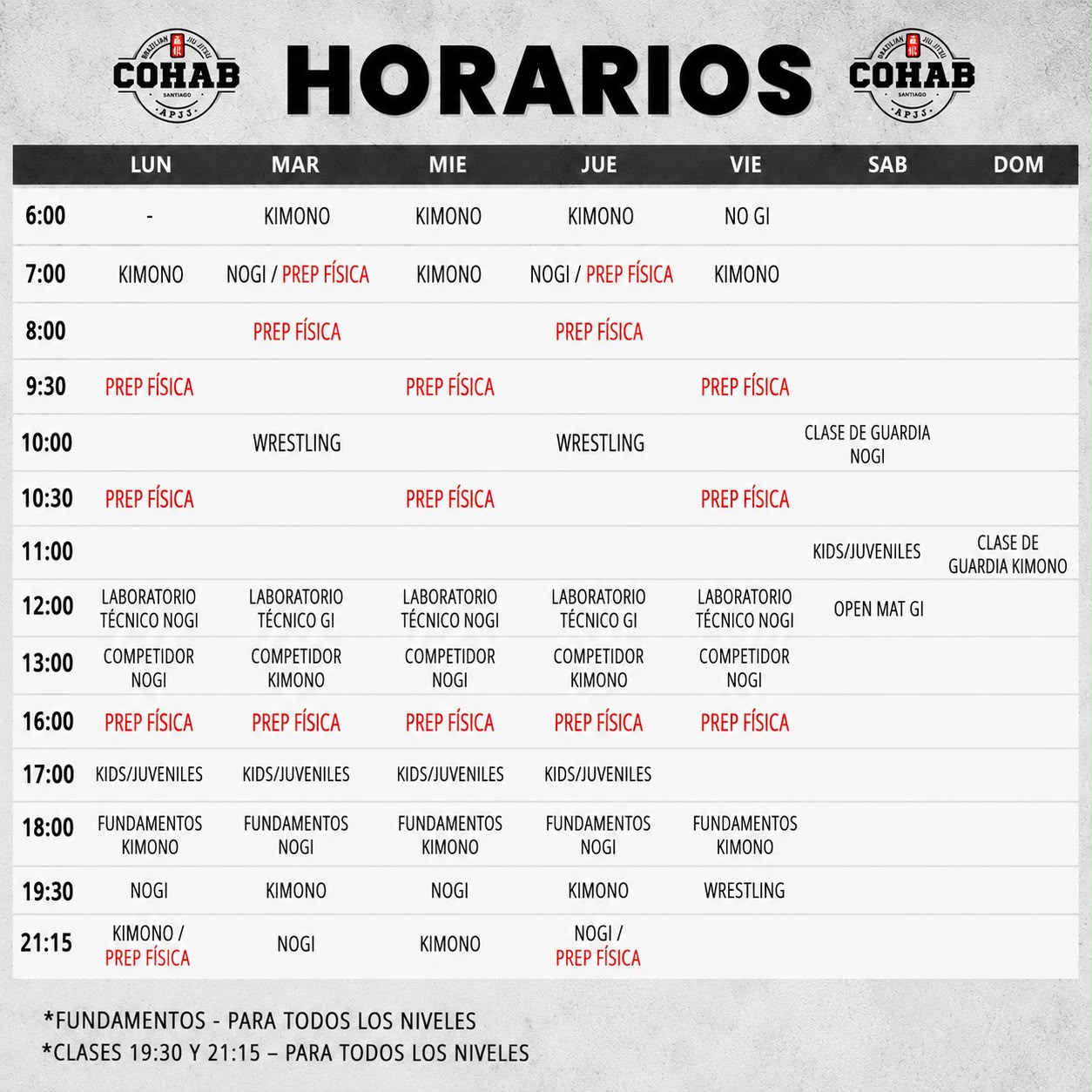 Horario